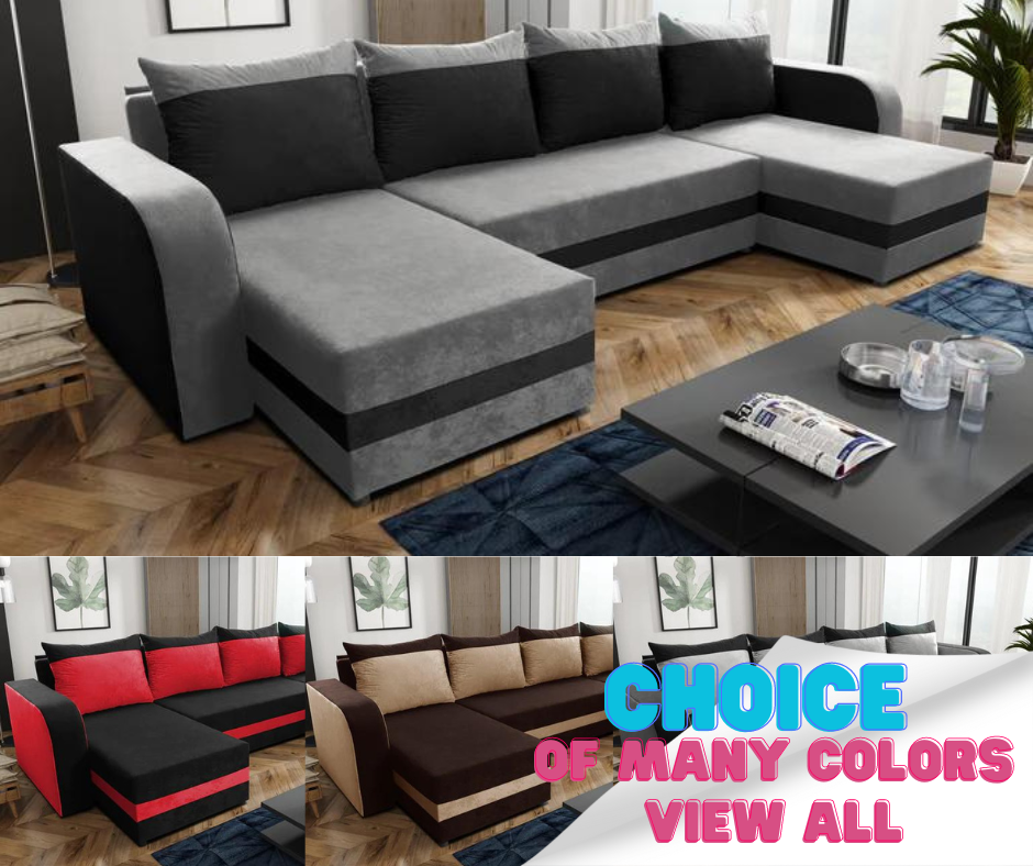 CORNER SOFA BED ALEXA U SHAPE 304CM / FOAM