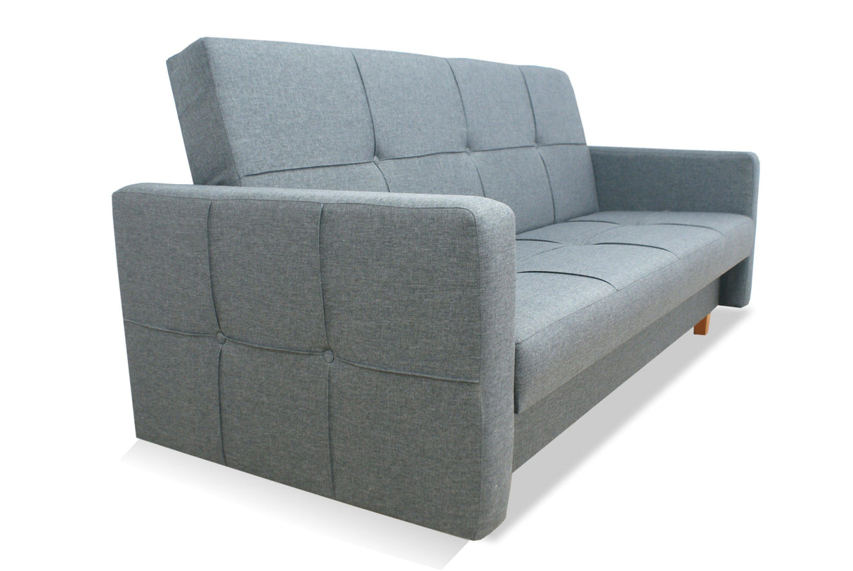 SOFA BED COSMO 210cm / SPRINGS + FOAM CHOICE OF COLOR EASY CLEAN FABRIC