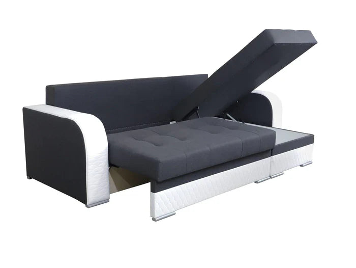 CORNER SOFA BED SAM TWIST 20 / 1115 236CM 2X STORAGE SPACE universal RIGHT/LEFT CORNER / BONELL SPRINGS + FOAM