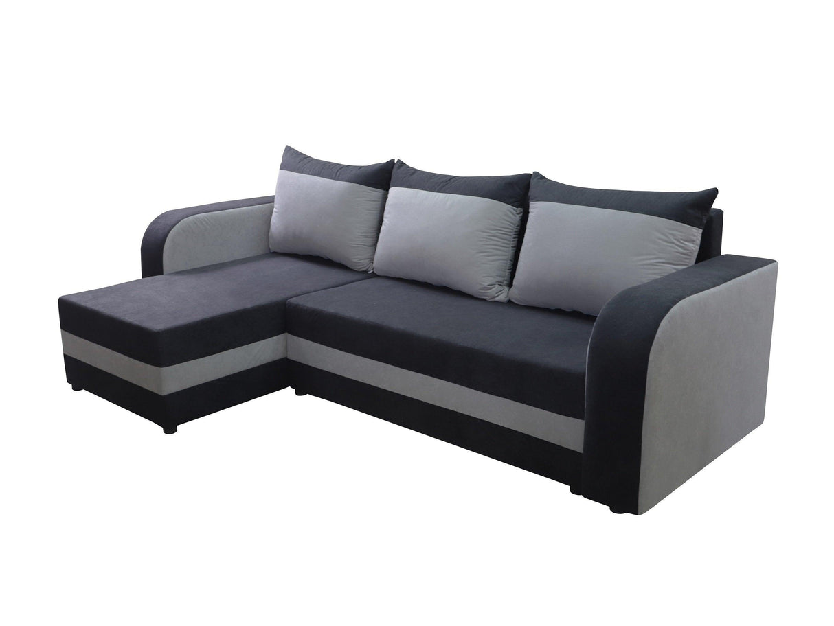 CORNER SOFA BED ALEXA BROWN / BEIGE 238cm universal RIGHT/LEFT CORNER / FOAM