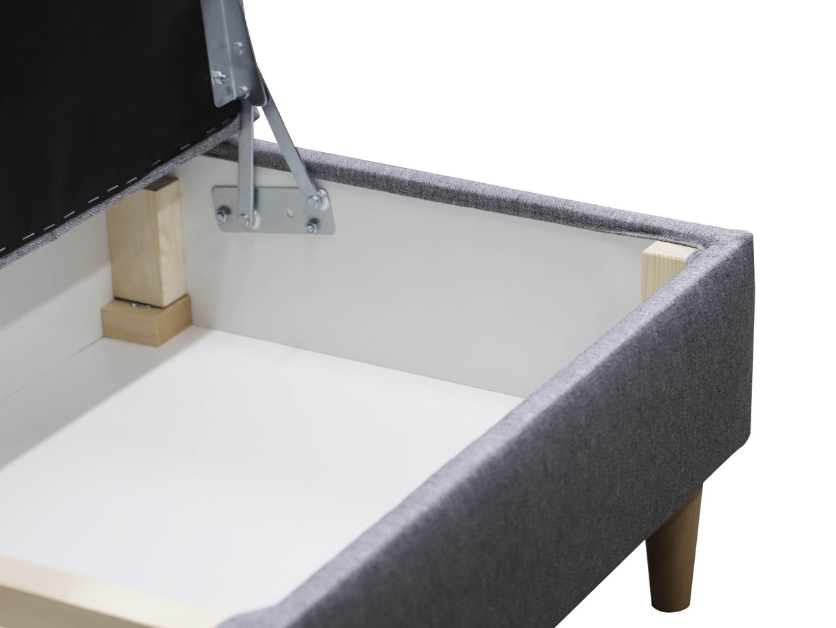 CORNER SOFA BED BRIAN 222CM + STORAGE PUFF / OTTOMAN MALMO 90 UNIVERSAL RIGHT/LEFT CORNER