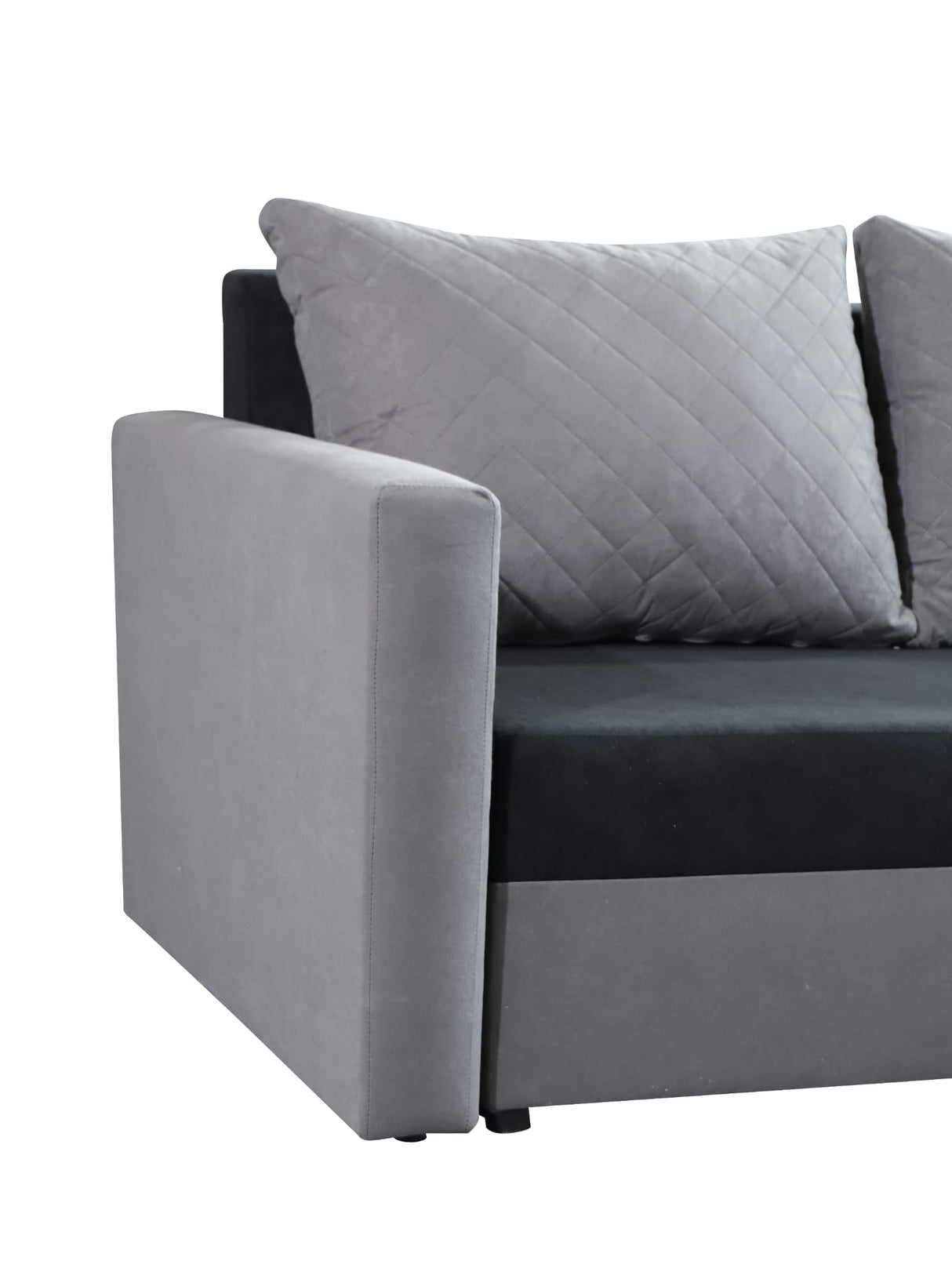 CORNER SOFA BED KEN BROWN/BIEGE 5+41 222cm universal RIGHT/LEFT CORNER / FOAM