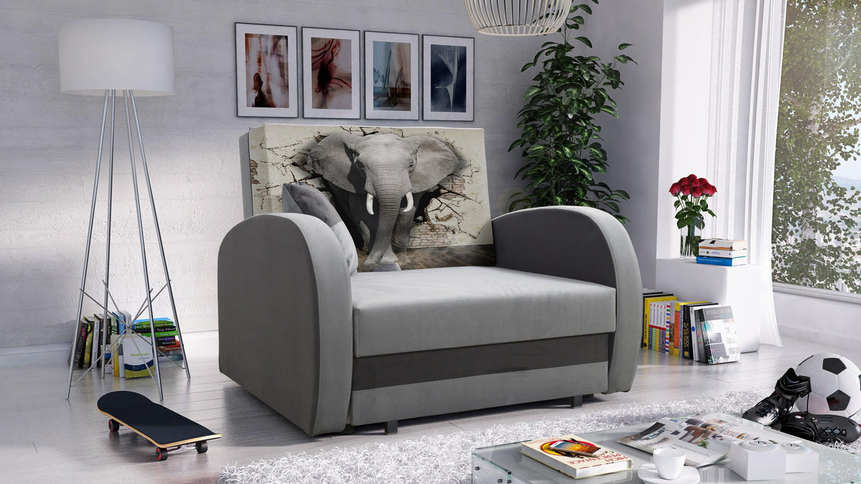 SINGLE SOFA BED TOLA 100CM *CHOICE OF COLORS* EASY CLEAN FABRIC / FOAM
