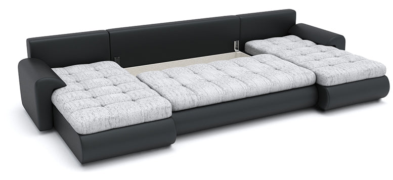 CORNER SOFA BED PRADO U TRINITY 15/1115 300CM / SPRINGS + FOAM EASY CLEAN FABRIC