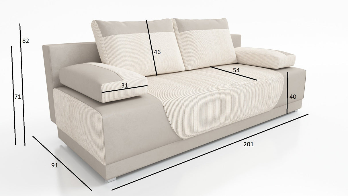 NEW!! SOFA BED CLEO 201CM POSO 14 PAROS 19