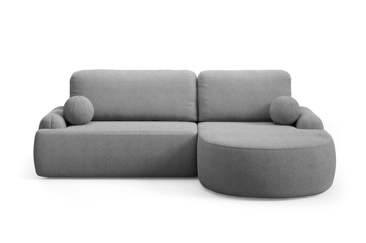 CORNER SOFA BED LUNA 264CM universal RIGHT/LEFT CORNER / FOAM STAIN PROOF FABRIC