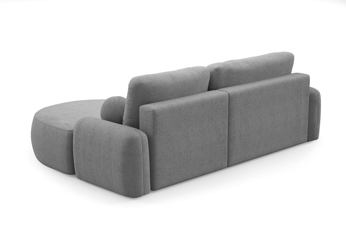 CORNER SOFA BED LUNA 264CM universal RIGHT/LEFT CORNER / FOAM STAIN PROOF FABRIC