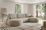 CORNER SOFA BED LUNA U 380cm universal RIGHT/LEFT CORNER / FOAM STAIN PROOF FABRIC