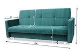 SOFA BED COSMO 210cm  / SPRINGS + FOAM CHOICE OF COLOR EASY CLEAN FABRIC