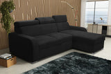 UNIVERSAL CORNER SOFA BED ASTEE 235CM ASTI15 EASY CLEAN FABRIC ADJUSTABLE HEADREST / SPRINGS + FOAM