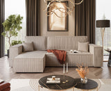 CORNER SOFA BED BERGAMO 247CM SPRINGS + FOAM
