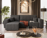 CORNER SOFA BED BERGAMO 247CM SPRINGS + FOAM