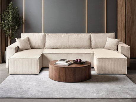 CORNER SOFA BED BERGAMO U 315CM SPRINGS + FOAM
