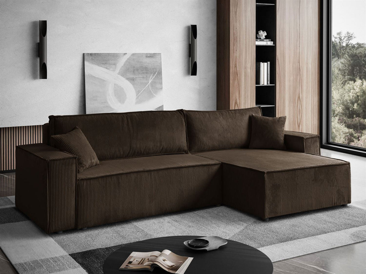 CORNER SOFA BED BERGAMO XL 277CM SPRINGS + FOAM