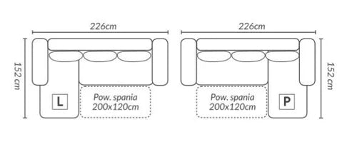 CORNER SOFA BED PRADO LAWA 5/11 226CM / SPRINGS + FOAM