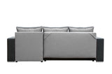 CORNER SOFA BED SAM GREY /BLACK 236CM 2X STORAGE SPACE universal RIGHT/LEFT CORNER / BONELL SPRINGS + FOAM