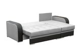 CORNER SOFA BED SAM GREY /BLACK 236CM 2X STORAGE SPACE universal RIGHT/LEFT CORNER / BONELL SPRINGS + FOAM