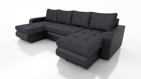 CORNER SOFA BED DAVY U 300CM CHOICE OF COLORS / BONNELL SPRING + FOAM