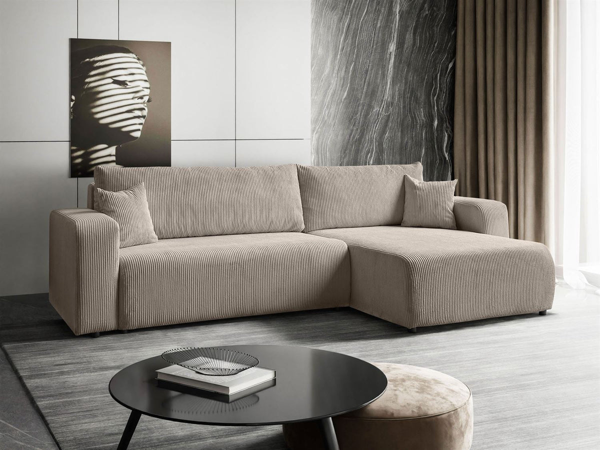 CORNER SOFA BED MALIBU XL 277CM SPRINGS + FOAM