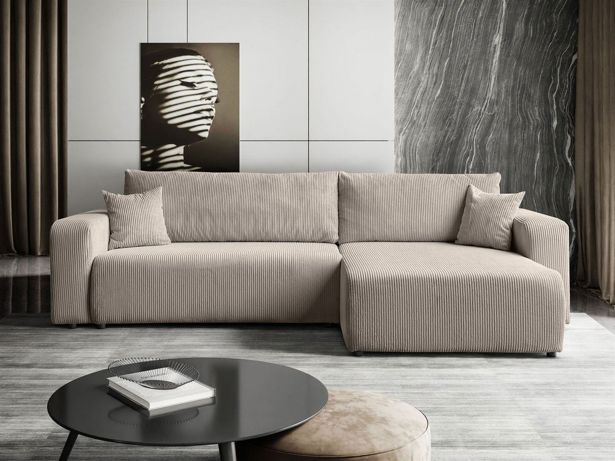 CORNER SOFA BED MALIBU XL 277CM SPRINGS + FOAM