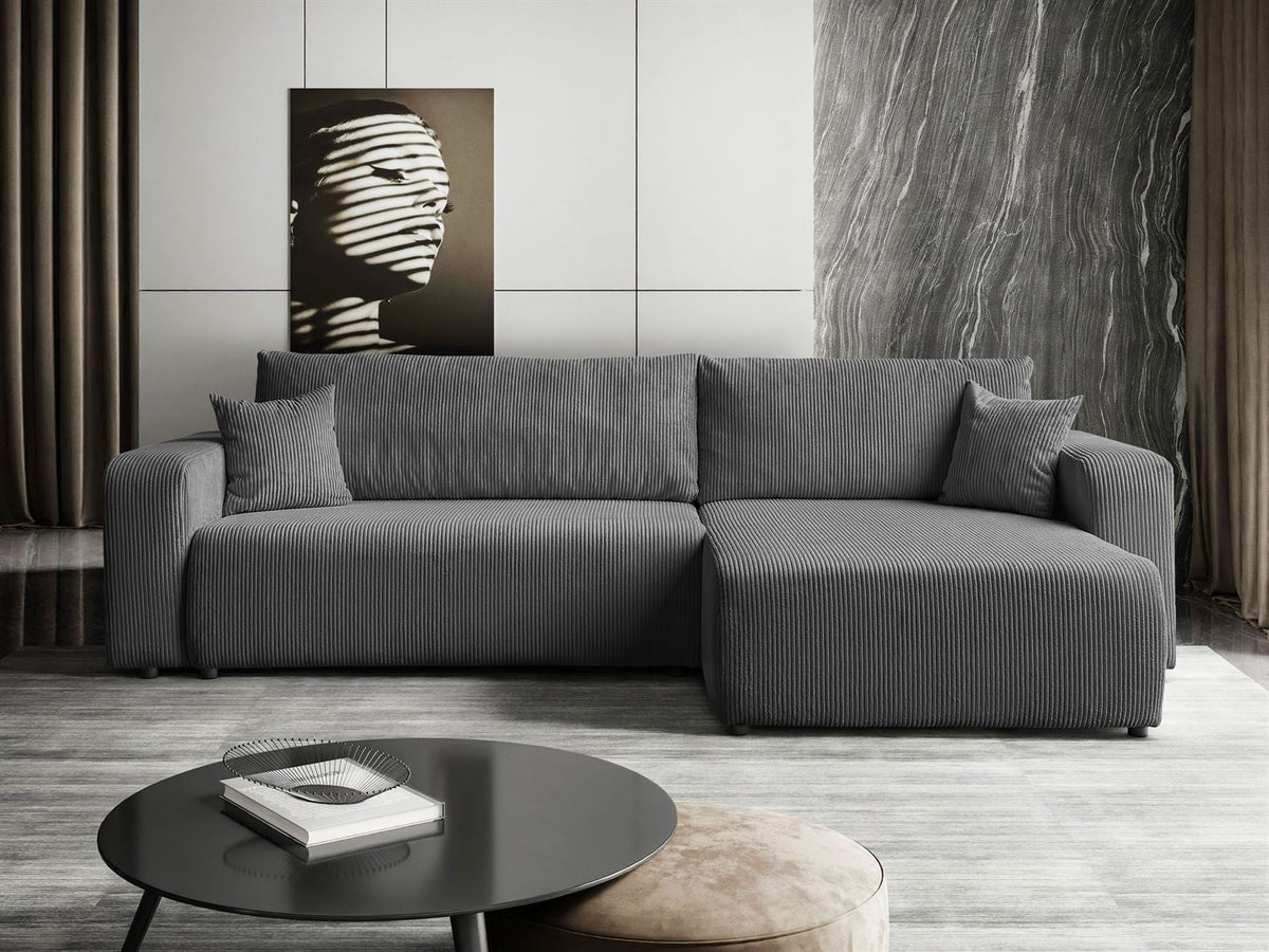 CORNER SOFA BED MALIBU XL 277CM SPRINGS + FOAM