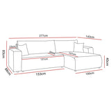 CORNER SOFA BED MALIBU XL 277CM SPRINGS + FOAM