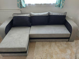 CORNER SOFA BED ALEXA GREY / BLACK 238cm universal RIGHT/LEFT CORNER / FOAM