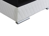 CORNER SOFA BED SAM GRAPHITE / WHITE 236CM 2X STORAGE SPACE universal RIGHT/LEFT CORNER / BONELL SPRINGS + FOAM