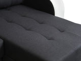 CORNER SOFA BED SAM GRAPHITE / WHITE 236CM 2X STORAGE SPACE universal RIGHT/LEFT CORNER / BONELL SPRINGS + FOAM