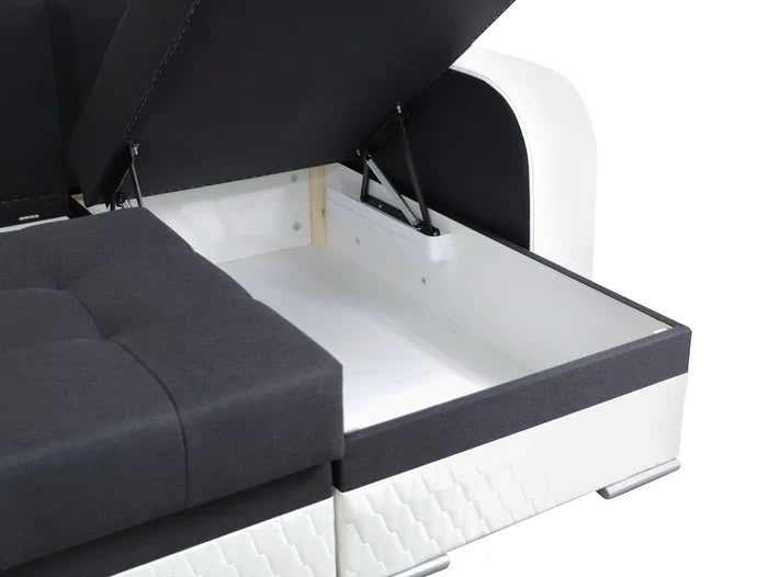 CORNER SOFA BED SAM TWIST 20 / 1115 236CM 2X STORAGE SPACE universal RIGHT/LEFT CORNER / BONELL SPRINGS + FOAM