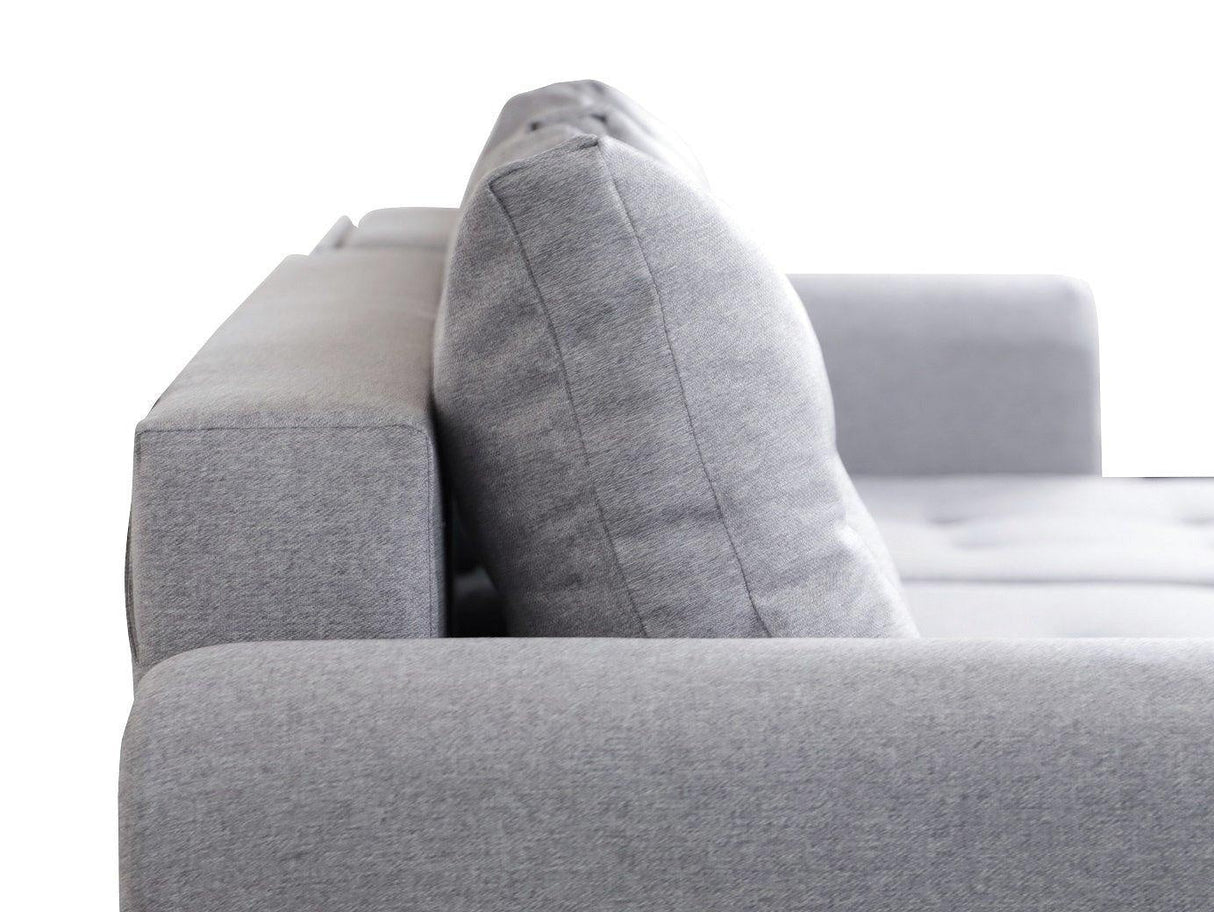 CORNER SOFA BED PALMO 2X STORAGE SPACE MALMO 90 GREY 240cm universal RIGHT/LEFT CORNER / BONELL SPRINGS + FOAM