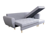 CORNER SOFA BED PALMO 2X STORAGE SPACE MALMO 95 GREY 240cm universal RIGHT/LEFT CORNER / BONELL SPRINGS + FOAM