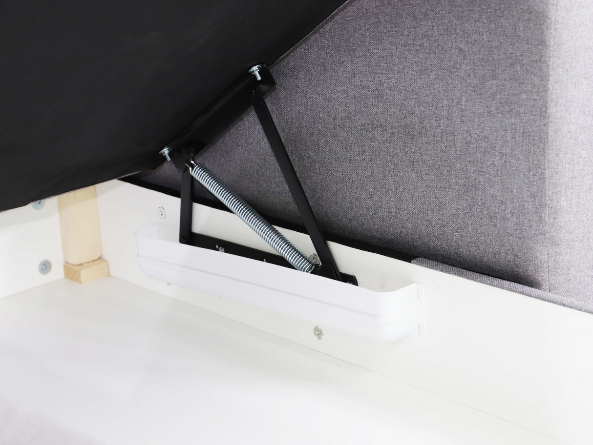 CORNER SOFA BED PALMO 2X STORAGE SPACE MALMO 95 GREY 240cm universal RIGHT/LEFT CORNER / BONELL SPRINGS + FOAM