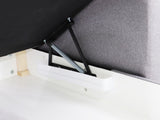 CORNER SOFA BED PALMO 2X STORAGE SPACE MALMO 95 GREY 240cm universal RIGHT/LEFT CORNER / BONELL SPRINGS + FOAM