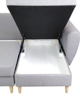 CORNER SOFA BED PALMO 2X STORAGE SPACE MALMO 95 GREY 240cm universal RIGHT/LEFT CORNER / BONELL SPRINGS + FOAM