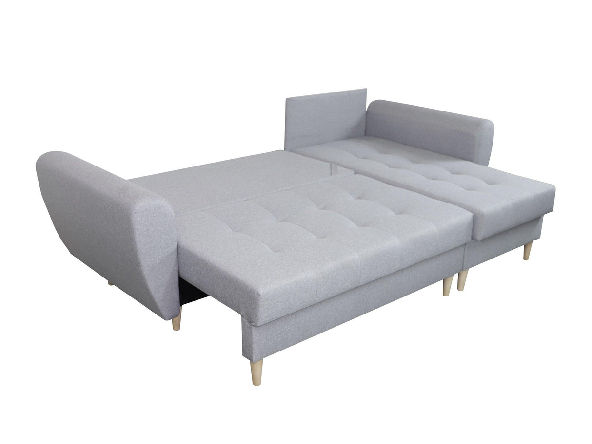 CORNER SOFA BED PALMO 2X STORAGE SPACE BLUE MALMO 79 240cm universal RIGHT/LEFT CORNER / BONELL SPRINGS + FOAM