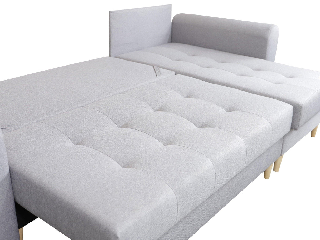 CORNER SOFA BED PALMO 2X STORAGE SPACE BLUE MALMO 79 240cm universal RIGHT/LEFT CORNER / BONELL SPRINGS + FOAM