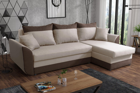 CORNER SOFA BED TRINITY 234CM 2x STORAGE SPACE / FOAM