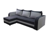 CORNER SOFA BED ALEXA BLACK / RED 238cm universal RIGHT/LEFT CORNER / FOAM