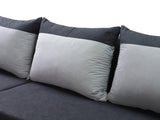 CORNER SOFA BED ALEXA BLACK / RED 238cm universal RIGHT/LEFT CORNER / FOAM