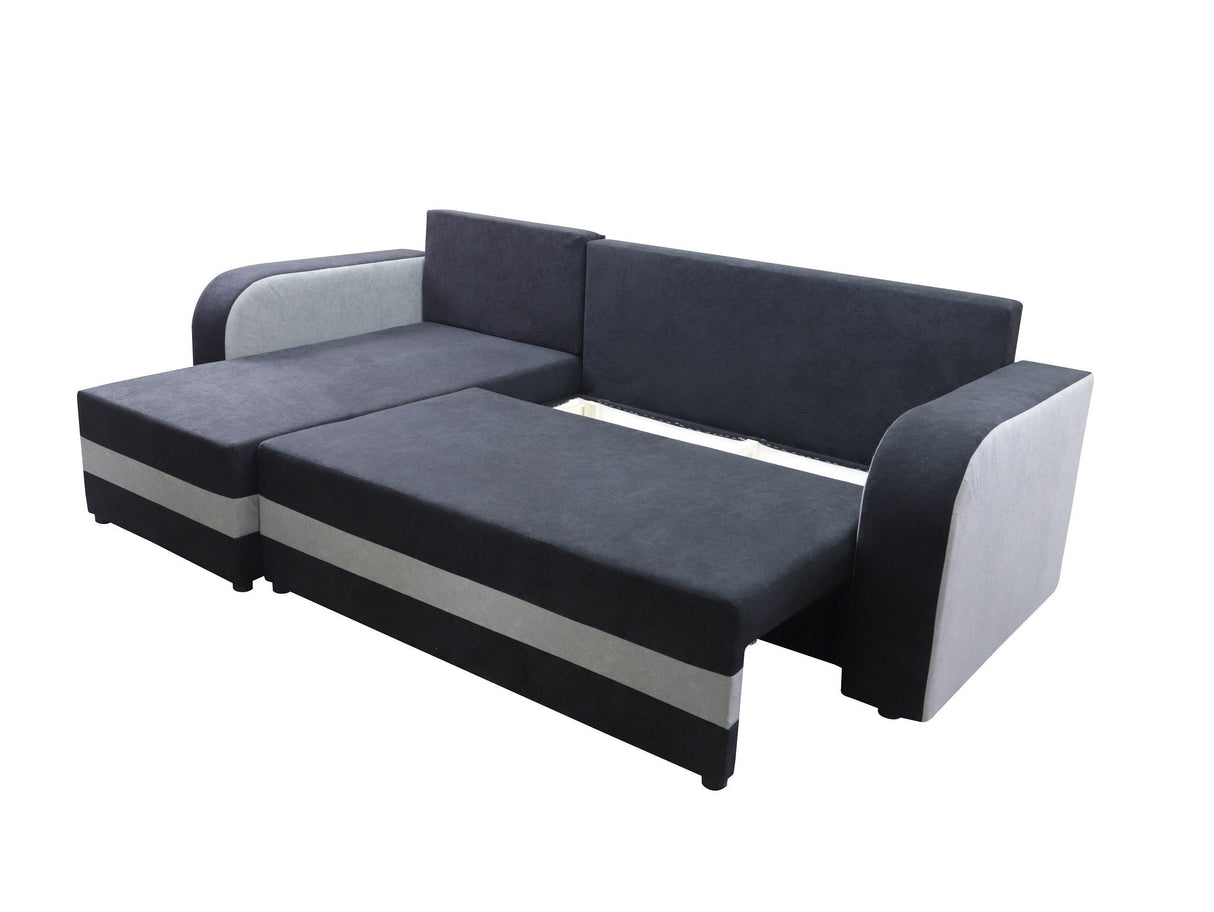 CORNER SOFA BED ALEXA RED/BLACK 238cm universal RIGHT/LEFT CORNER / FOAM