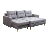 CORNER SOFA BED BRIAN 222CM + STORAGE PUFF / OTTOMAN MALMO 90 UNIVERSAL RIGHT/LEFT CORNER