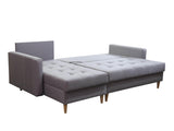 CORNER SOFA BED BRIAN 222CM + STORAGE PUFF / OTTOMAN MALMO 90 UNIVERSAL RIGHT/LEFT CORNER