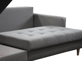 CORNER SOFA BED BRIAN 222CM + STORAGE PUFF / OTTOMAN MALMO 90 UNIVERSAL RIGHT/LEFT CORNER