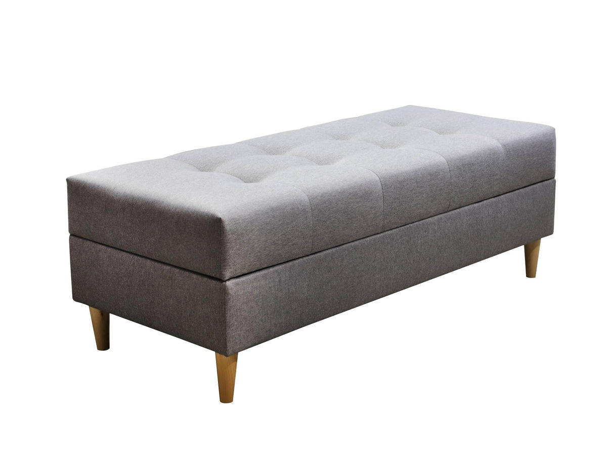 CORNER SOFA BED BRIAN 222CM + STORAGE PUFF / OTTOMAN MALMO 90 UNIVERSAL RIGHT/LEFT CORNER
