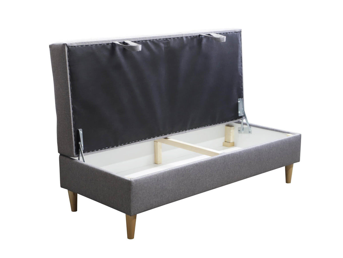 CORNER SOFA BED BRIAN 222CM + STORAGE PUFF / OTTOMAN MALMO 72 UNIVERSAL RIGHT/LEFT CORNER  / BONELL SPINGS + FOAM