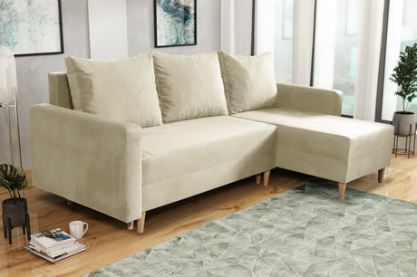 NEW! CORNER SOFA BED SNUGGY 222CM CHOICE OF 41 COLORS UNIVERSAL CORNER RIGHT/LEFT / FOAM