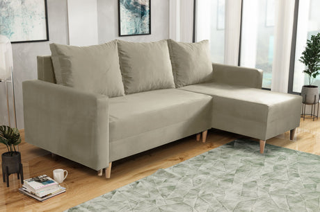 NEW! CORNER SOFA BED SNUGGY 222CM CHOICE OF 41 COLORS UNIVERSAL CORNER RIGHT/LEFT / FOAM