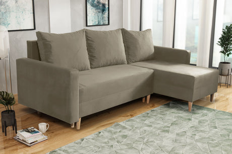 NEW! CORNER SOFA BED SNUGGY 222CM CHOICE OF 41 COLORS UNIVERSAL CORNER RIGHT/LEFT / FOAM