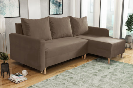 NEW! CORNER SOFA BED SNUGGY 222CM CHOICE OF 41 COLORS UNIVERSAL CORNER RIGHT/LEFT / FOAM
